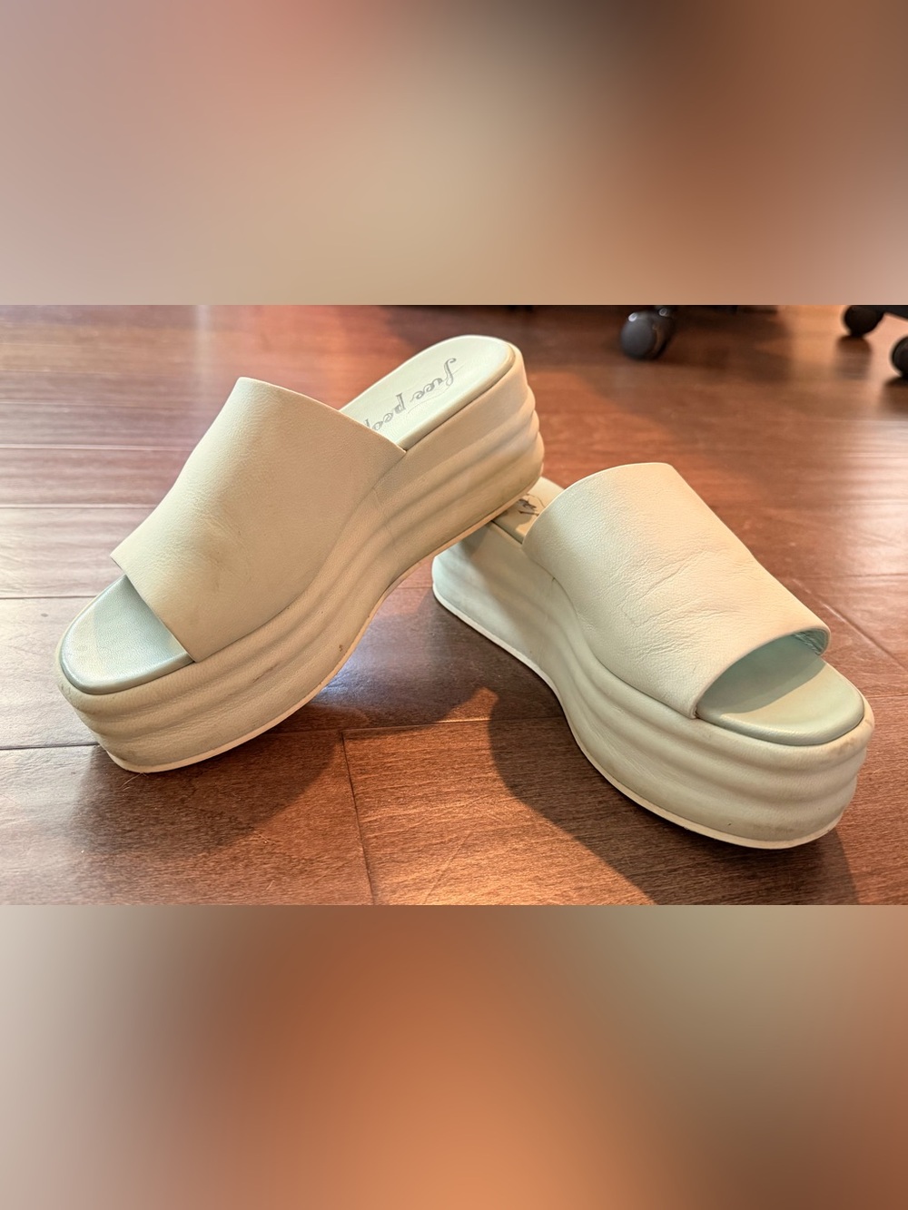 Free People Mint Platform Slide Sandals - Picture 4 of 6